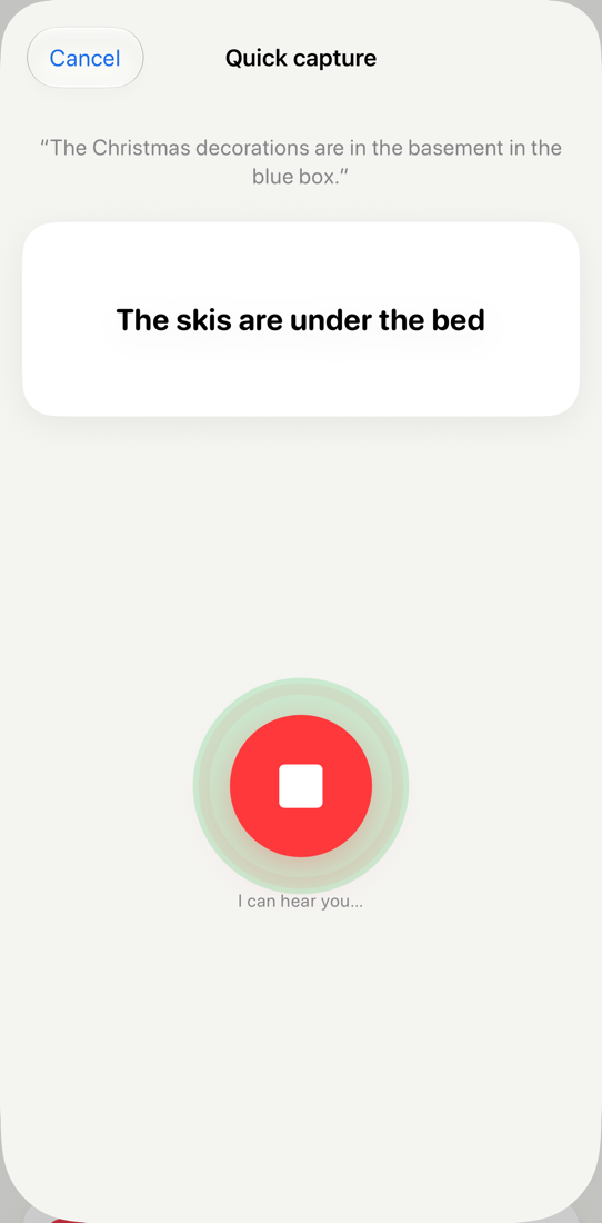 Fundibus on iPhone: say where it is